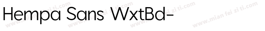 Hempa Sans WxtBd字体转换